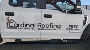Cardinal Roofing Wrap Sign