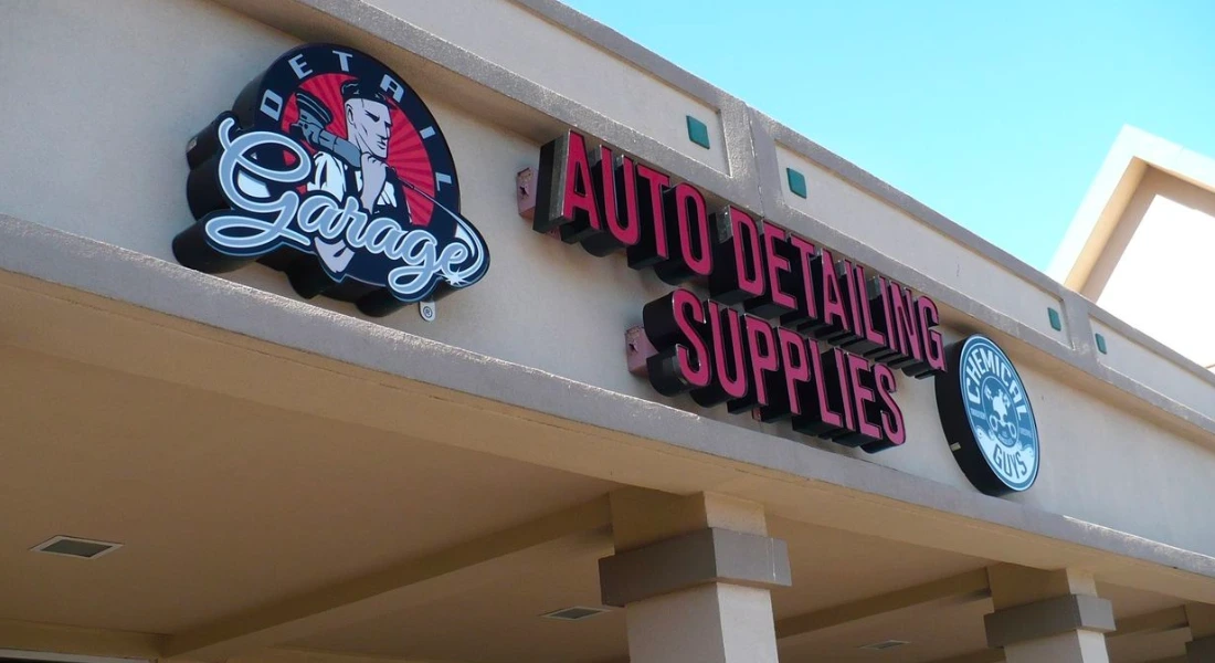 Autoshop sign Auto detailing supplies