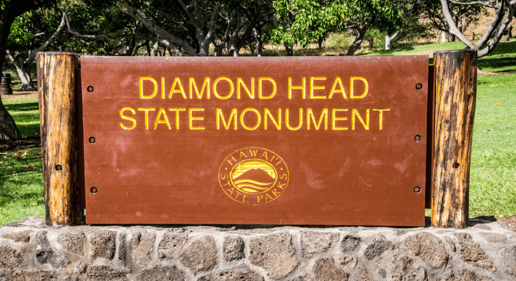 Outdoor Monument Sign Diamond Head State Monument