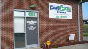 The Car Care Center outdoor sign on the wall